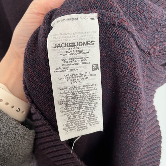 Jack&Jones Men's burgundy Sweater size large - Picture 4 of 5